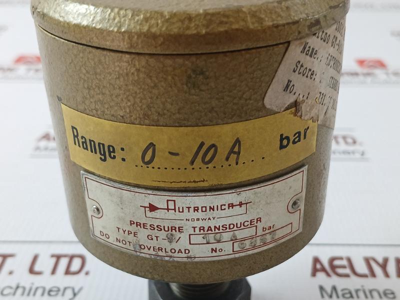 Autronica 0-10A Bar Pressure Transducer Gt-9/10