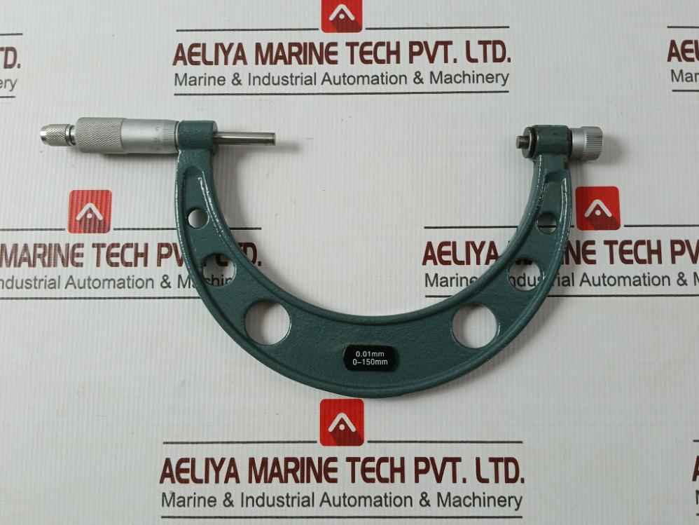 0-150 X 0.01Mm Micrometer With Adjustable Anvils Set 0 To 45