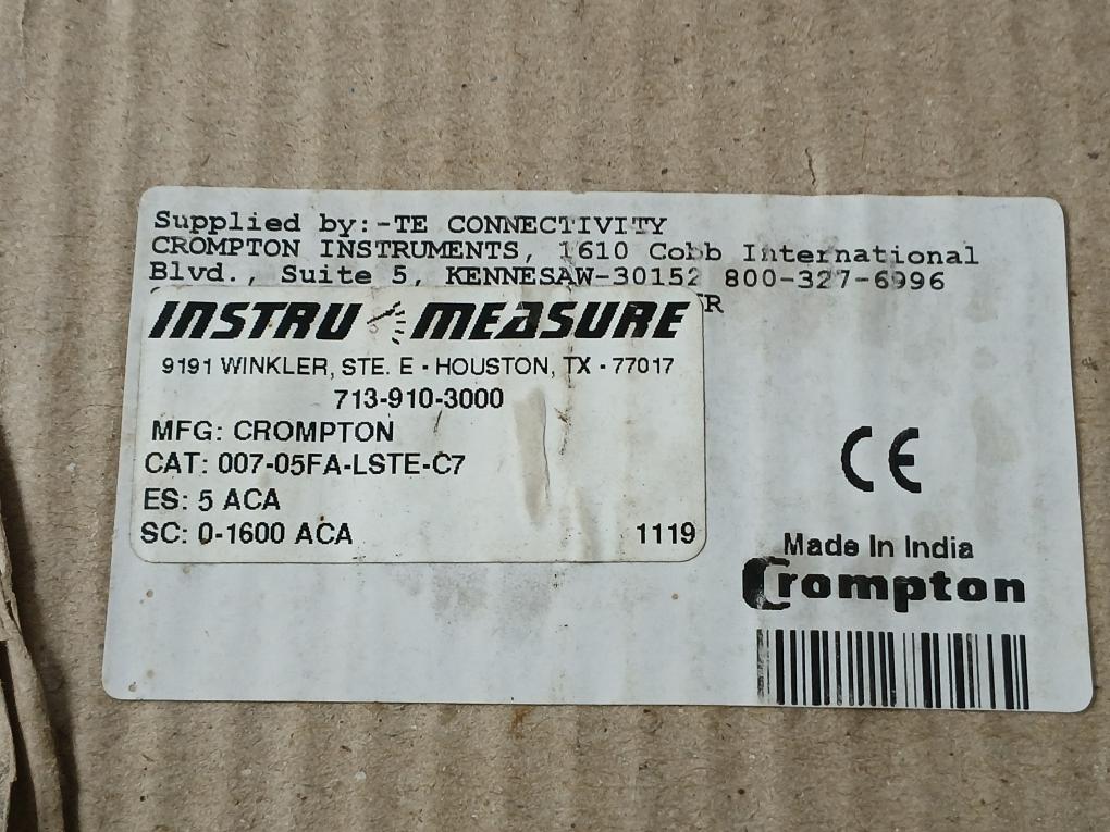 007-05Fa-lste-c7 Analog Ammeter 0-1600A Ac Crompton