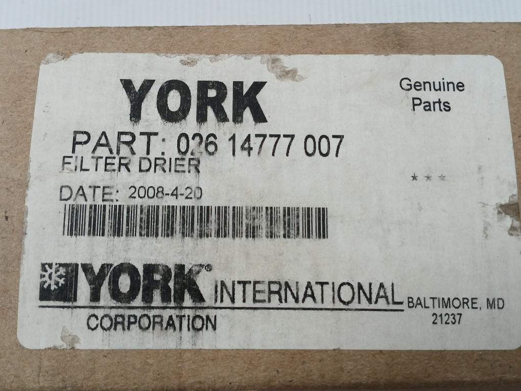 026-14777-007 York Liquid Line Filter Dryer 610 Psig/42 Bar