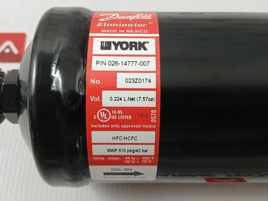 026-14777-007 York Liquid Line Filter Dryer 610 Psig/42 Bar