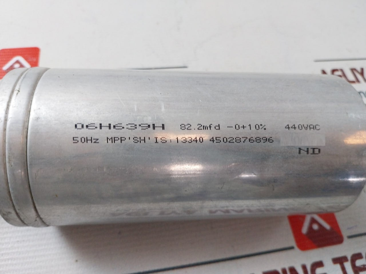 06H639H Capacitor 50Hz 440Vac 82.2Mfd -0+10%