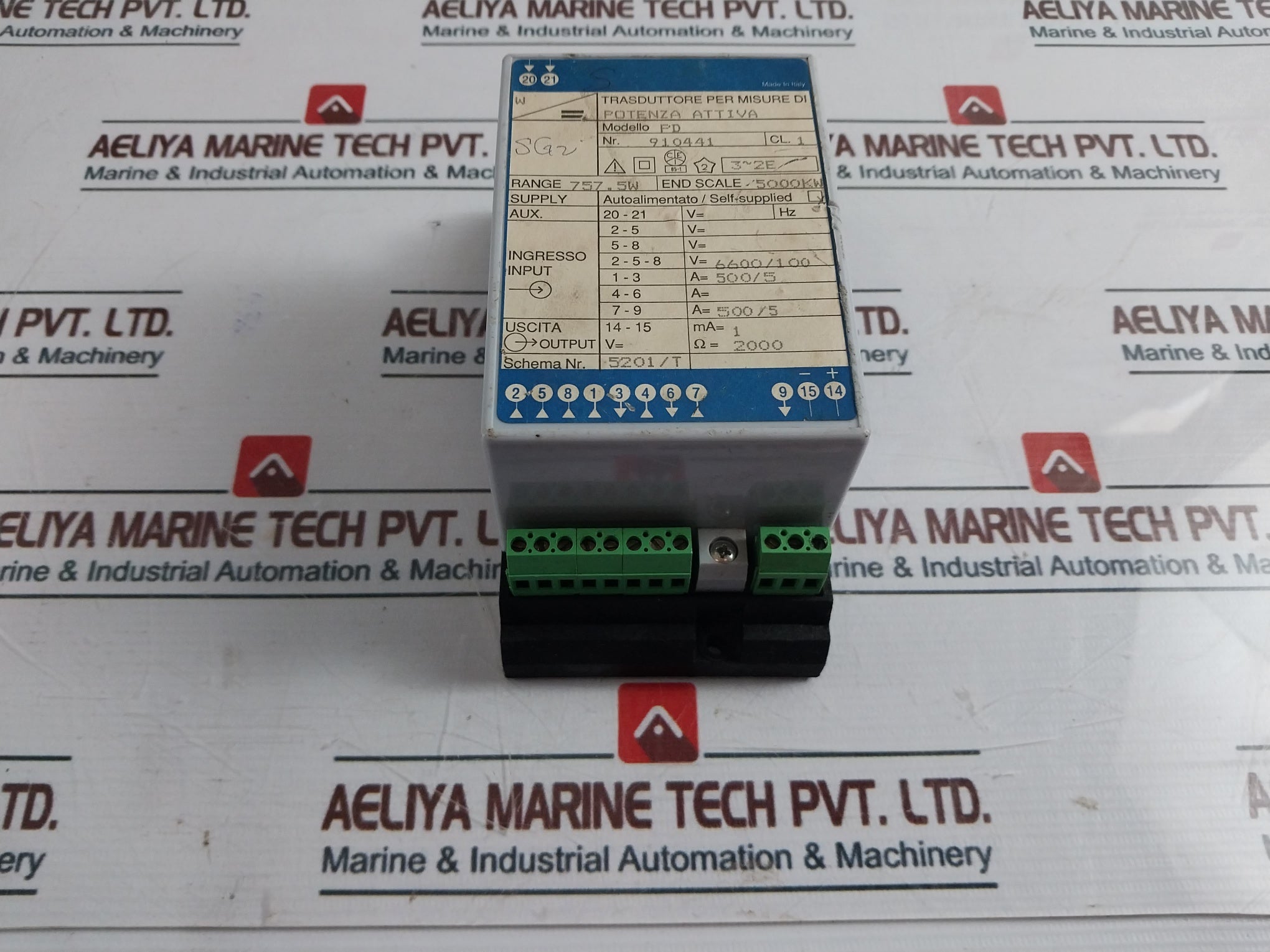 Pd 910441 Transducer For Active Power Measurements 757.5W 5000Kw