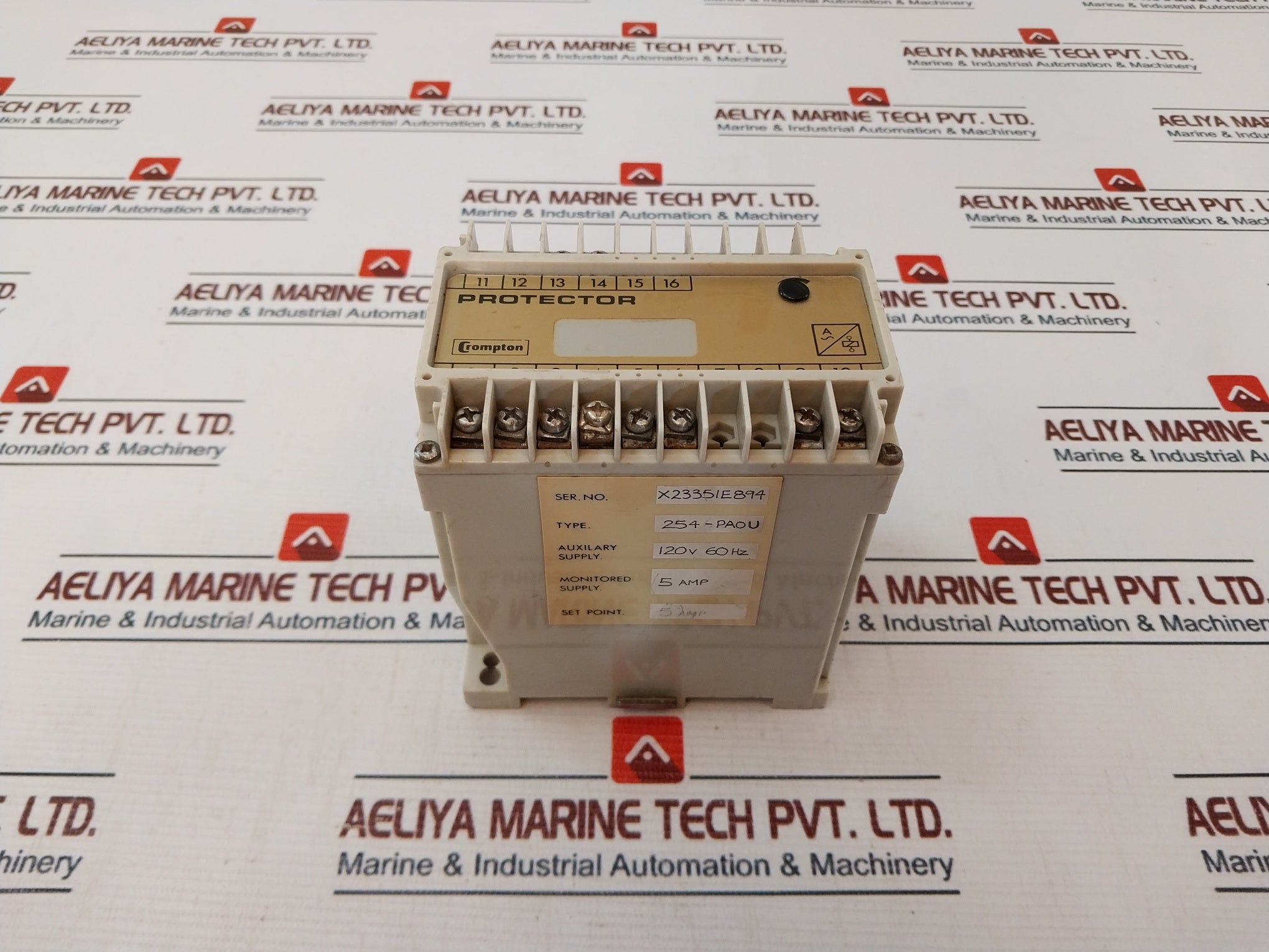 Crompton 254-paou Protector Relay 5 Amp 120V 60Hz