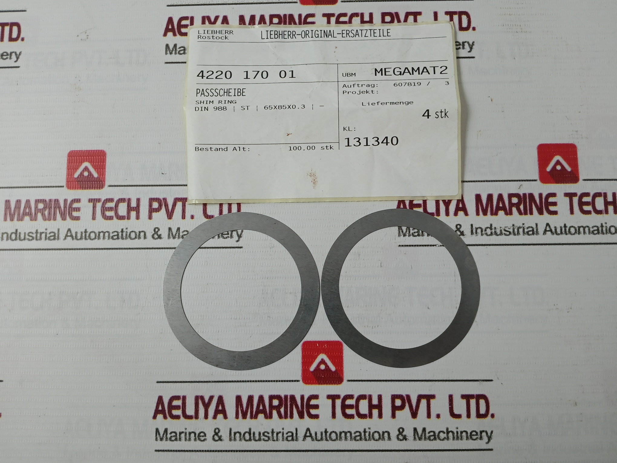 Liebherr 4220 170 01 Shim Ring 65X85X0.3