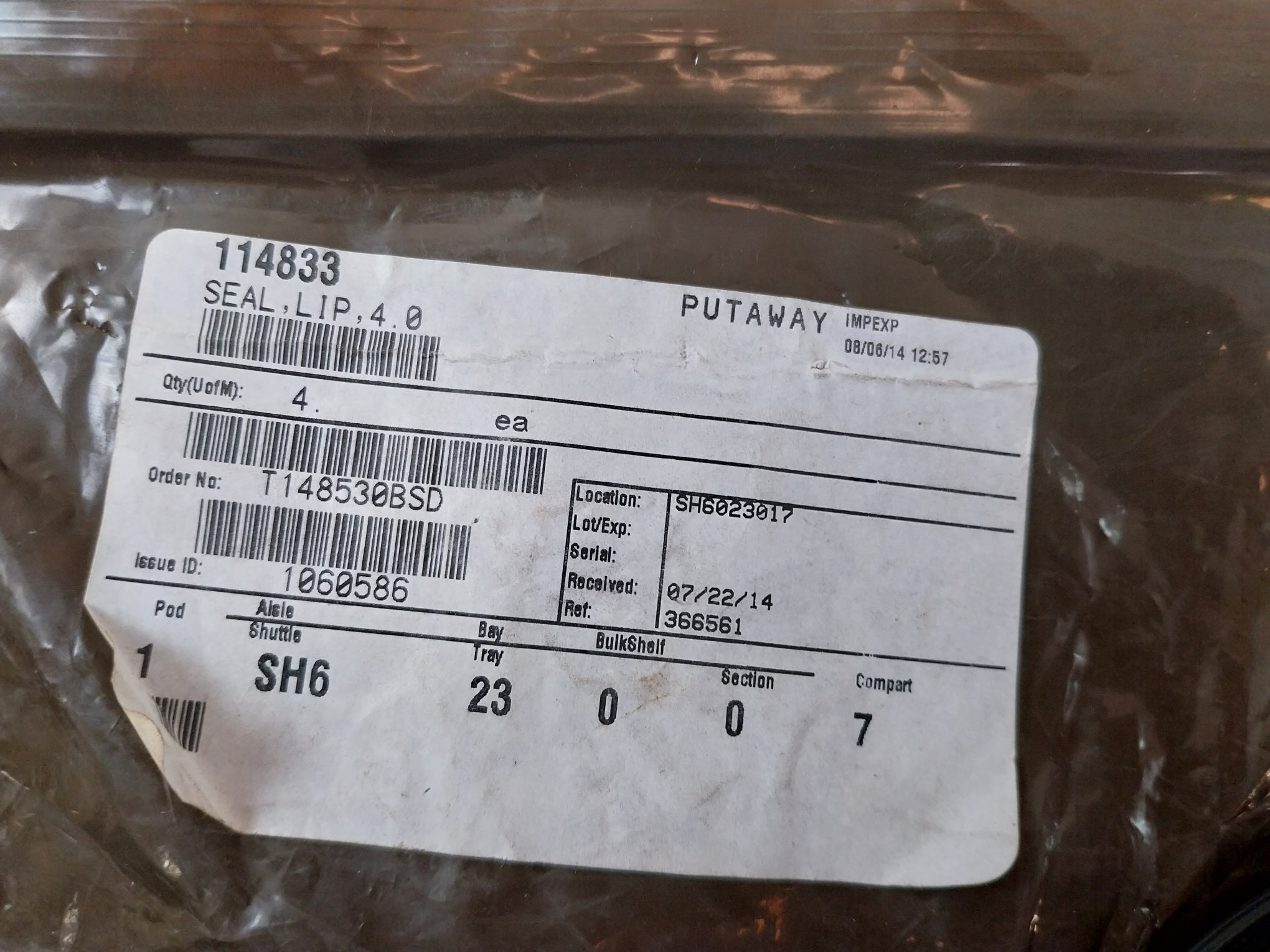 Lot Of 4X Weco 3205602 Union Seal Ring 265653