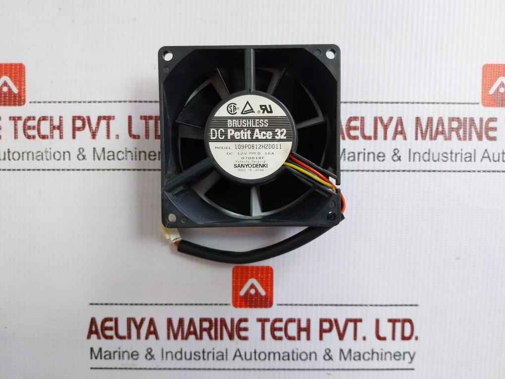 109P0812H2D011 Petit Ace 32 Dc Brushless Fan 12V Dc 0.16A Sanyo Denki
