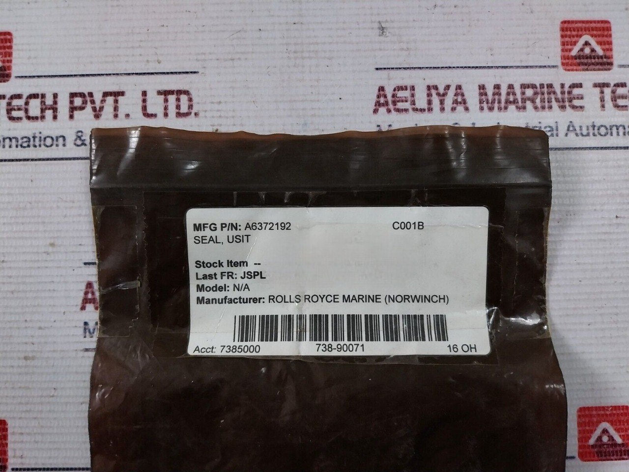 Lot of 7X ROLLS ROYCE MARINE A6372192 Seal Usit
