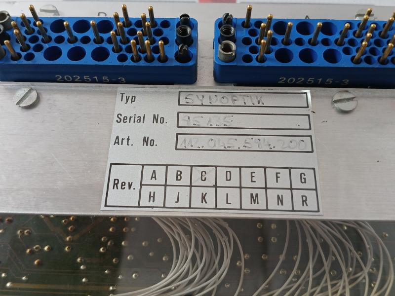 112.045.584.200 Synoptic Control Panel Sulzer