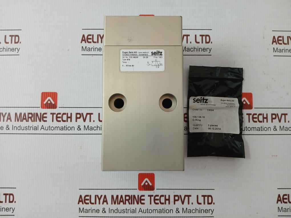 113.148.00 Pneumatic Actuated Air Valve 0-40 Bar Seitz