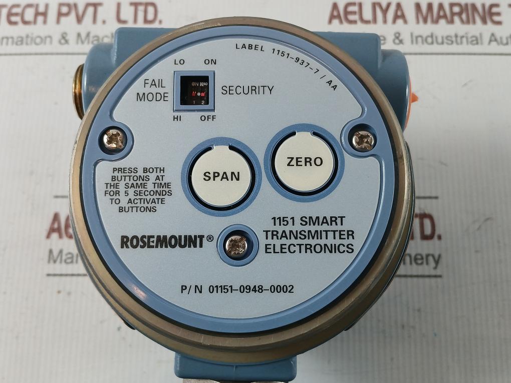 1151 Dp3S22B1L4 Pressure Transmitter Rosemount