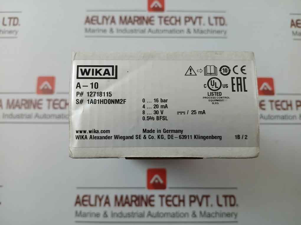 12718115 Pressure Sensor Transmitter Power Supply Wika 8-30 V 25 Ma