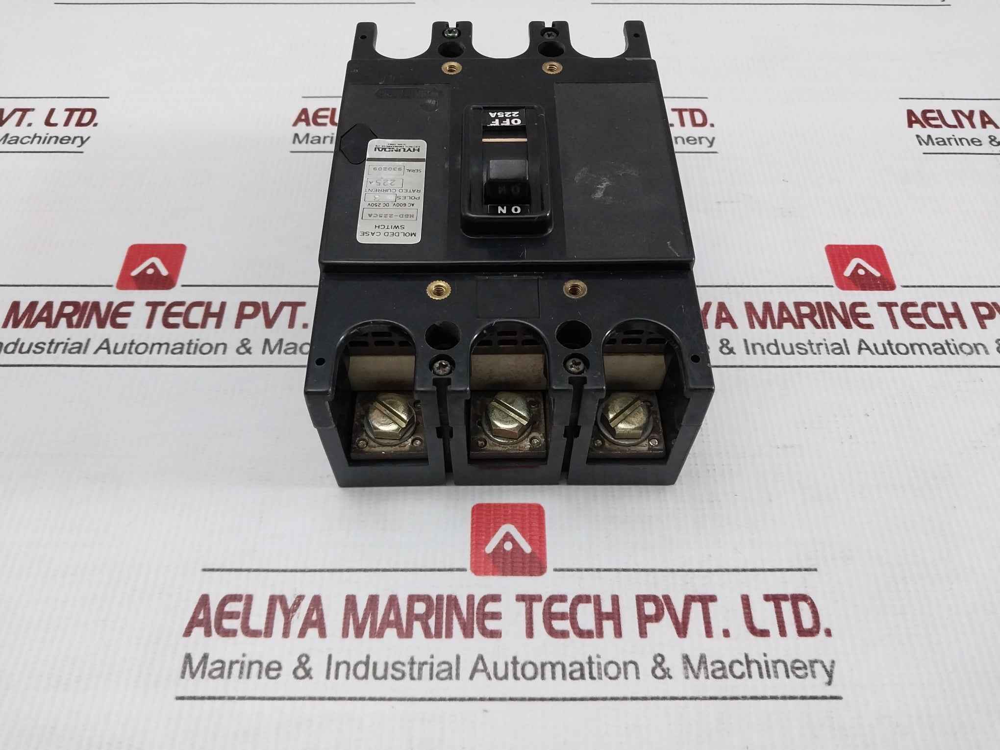 Hyundai 3 Pole Molded Case Switch Ac600V 225A Partno. Hsd-225Ca