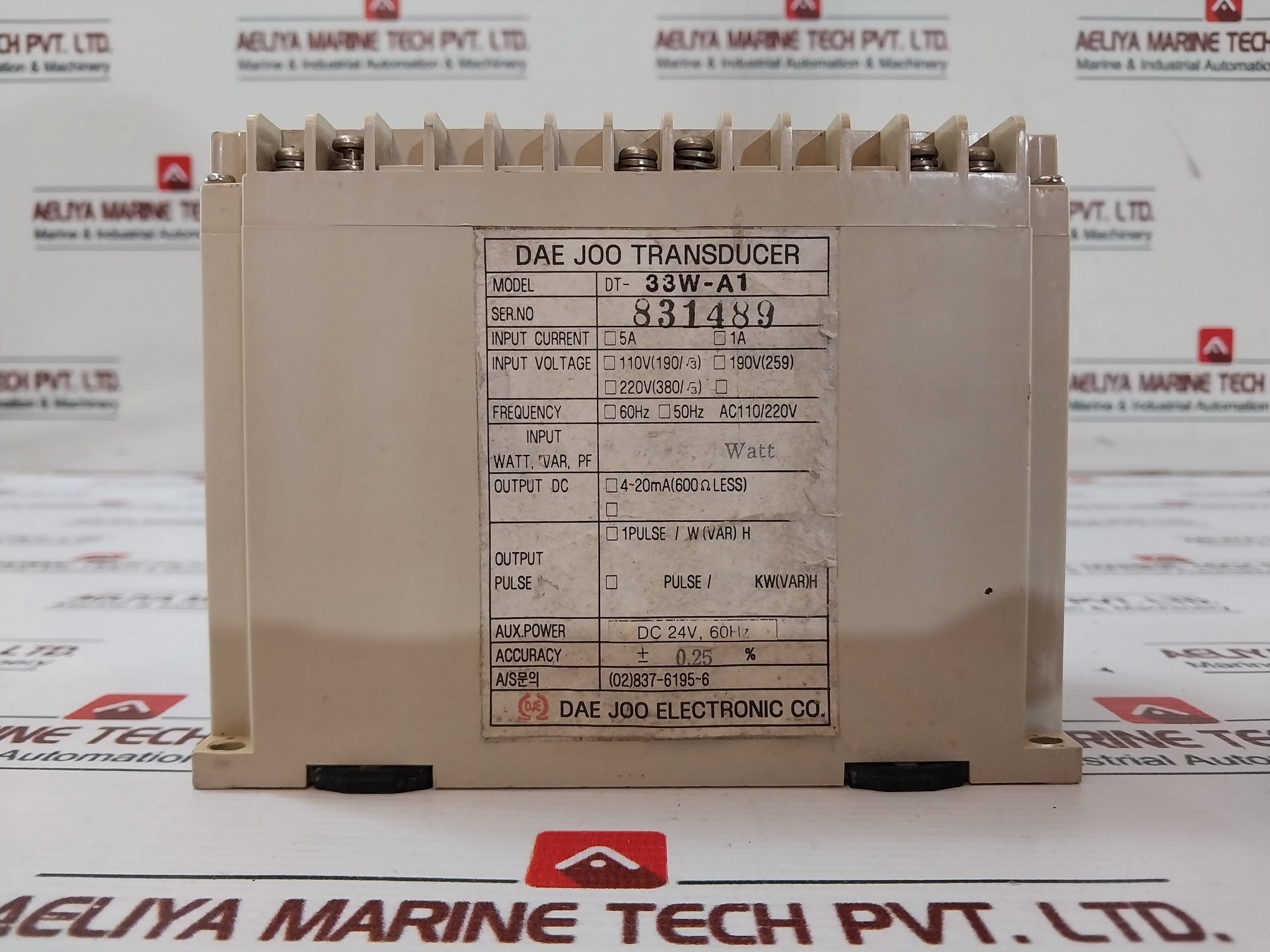 Dae Joo Dt-33W-a1 Transducer 110V 220V 60Hz 4~20 Ma Dc24V