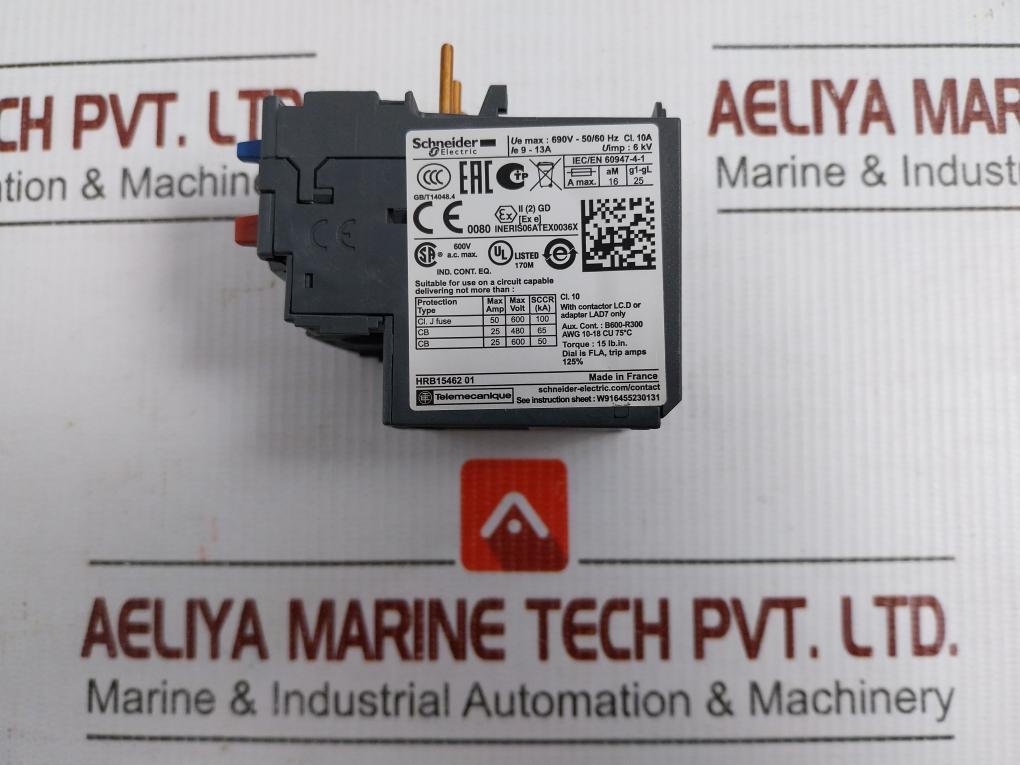 Thermal Overload Relay 600 Vac 50/60Hz 10A Schneider Electric Lrd16