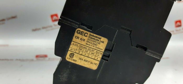 Gec Cr8/62E Control Relay 15A 600Vac