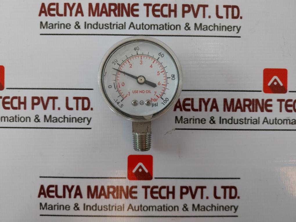 '-1 To 7 Bar / -14.5 To 100 Psi Pressure Measurement Analog Meter