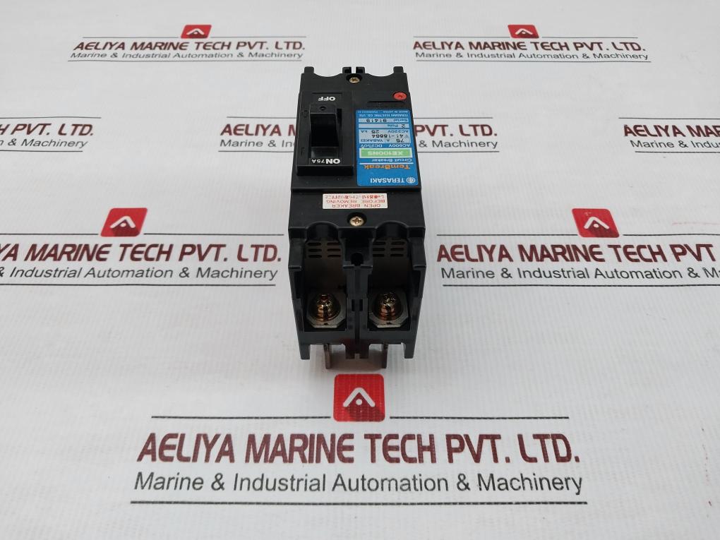 2-Pole-Molded-Case-Circuit-Breaker-75a-Ac600v-Dc250v-By-Terasaki-Xe100ns-Ke100ns-H-4