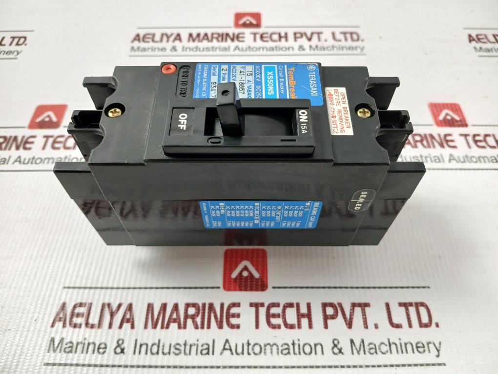 2-pole Circuit Breaker Xs50Ns Terasaki Electric Ac600V Dc250V