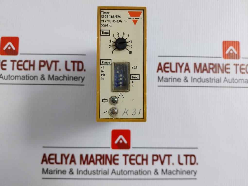 2-pole Timer Delay Relay 1 To 10,115-230V Carlo Gavazzi S102 166 924