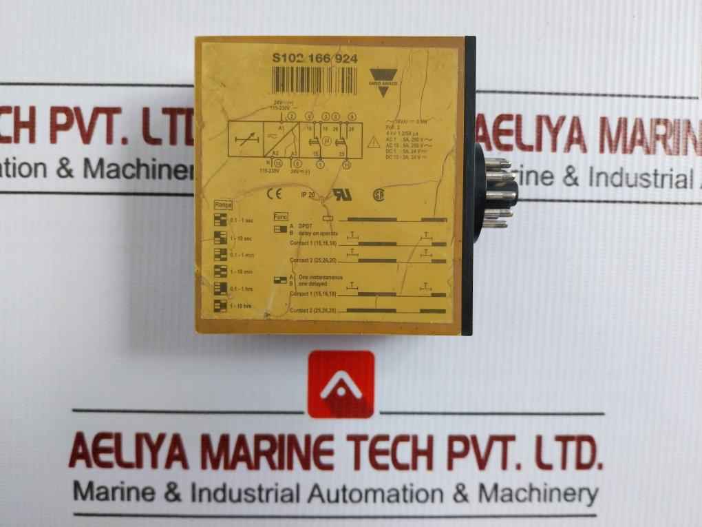 2-pole Timer Delay Relay 1 To 10,115-230V Carlo Gavazzi S102 166 924