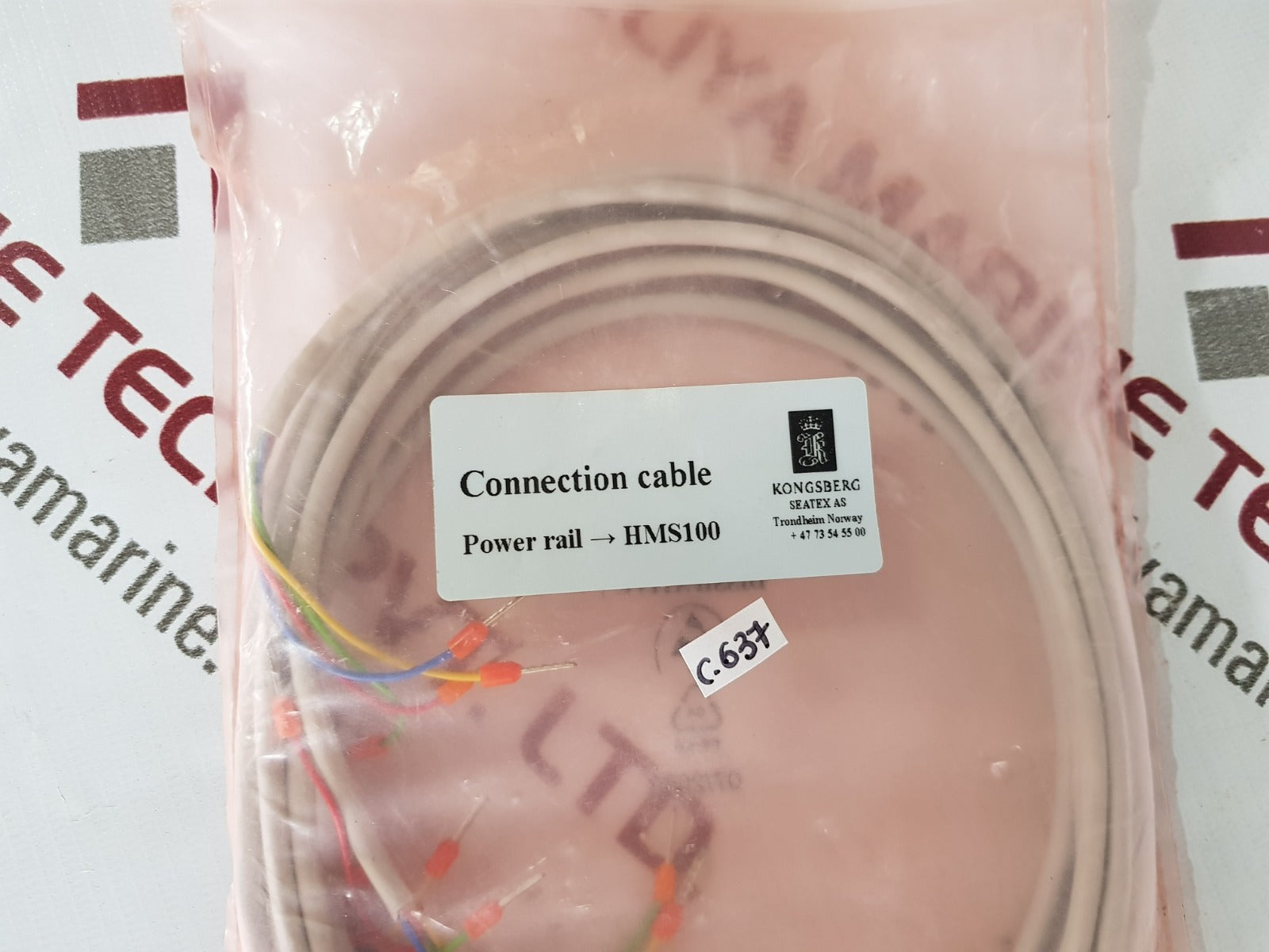 Kongsberg power rail hms100 connection cable