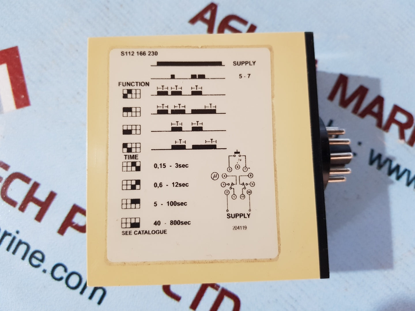 Carlo Gavazzi S 112 166 230 Interval Timer 230V 50/60Hz 3Va 8A 250V