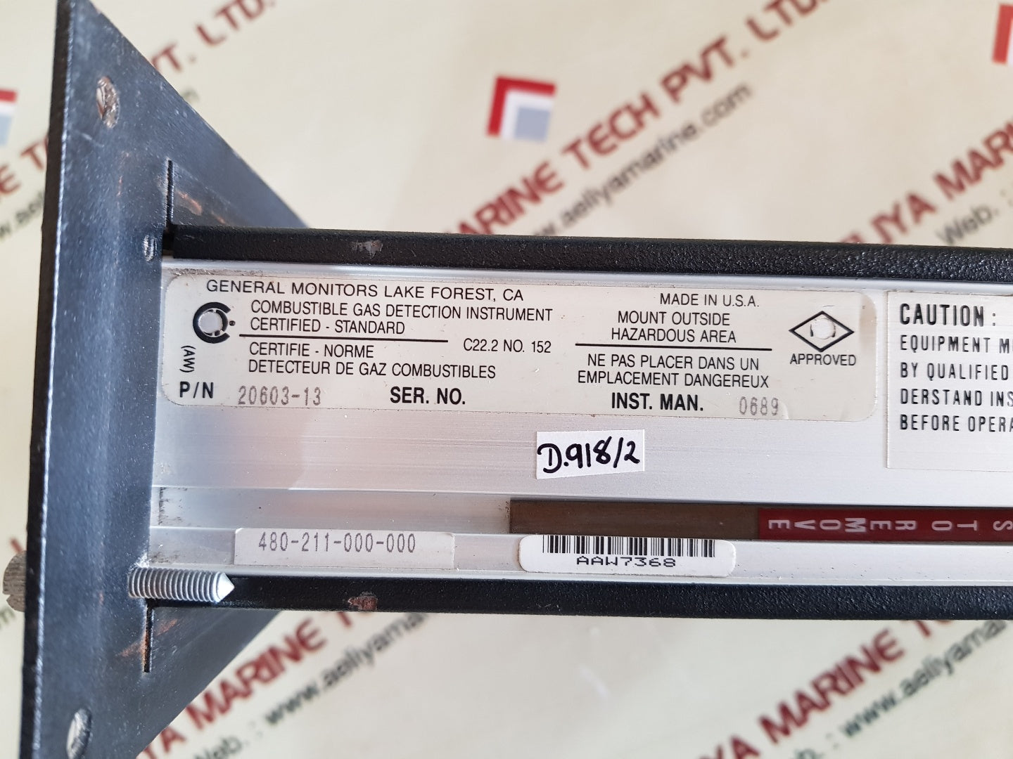 General monitor 20603-13 combustible gas detection instrument