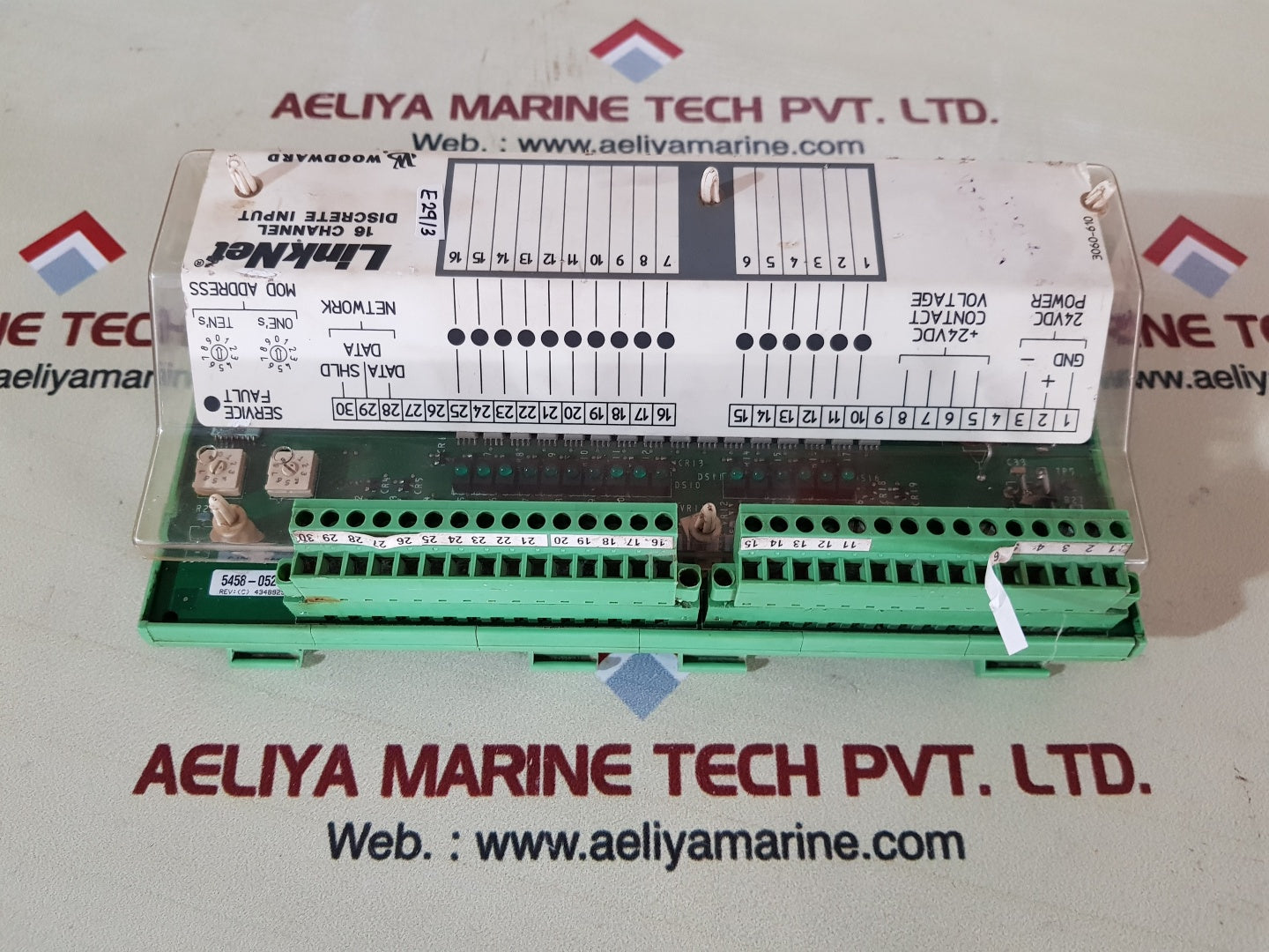 Woodward 9905-971 Linknet 16 Channel Discrete Input Module Rev.J 18-32Vdc 14.2W