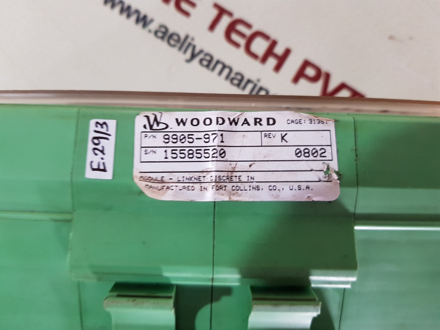Woodward 9905-971 Linknet 16 Channel Discrete Input Module Rev.J 18-32Vdc 14.2W