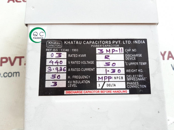 Khatau power capacitors 3mp-11