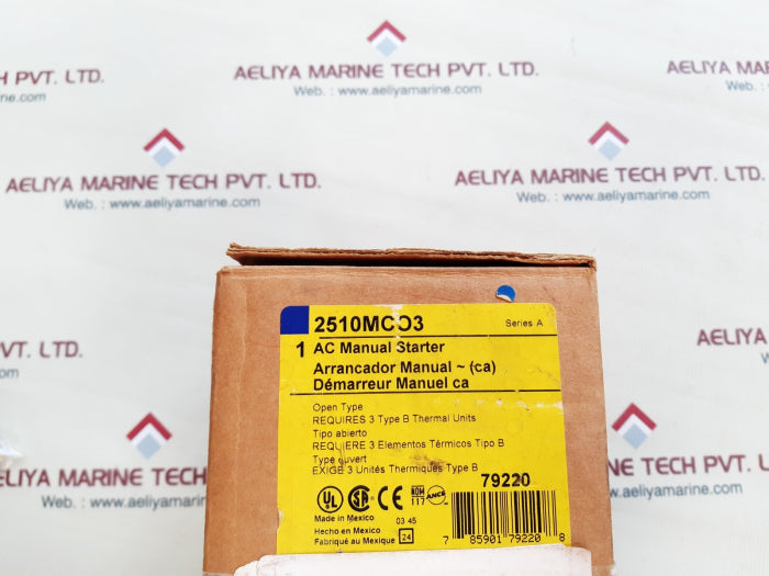 Square d 2510-mc03 motor starter ser A