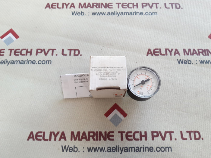 Metal work pneumatic gauge 12-170 psi 2-12 bar