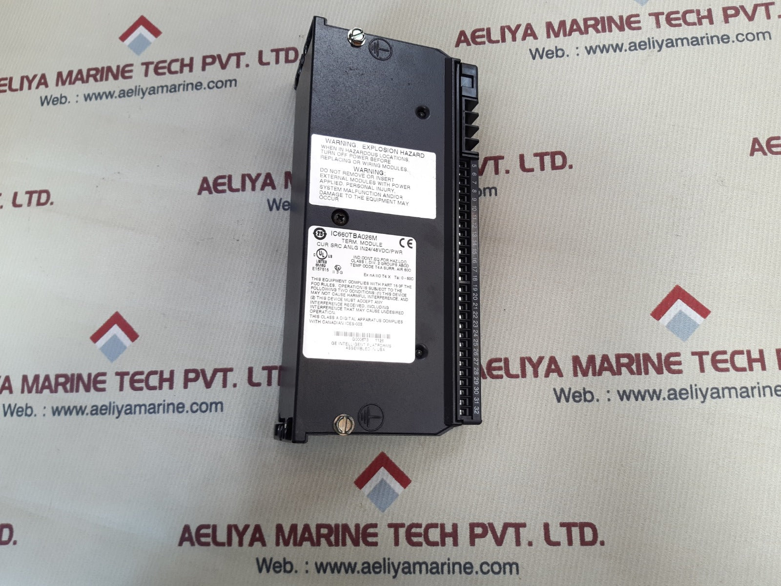 Ge Ic660tba026m Genius Terminal Module Analog Input 24/48vdc Class I Div 2