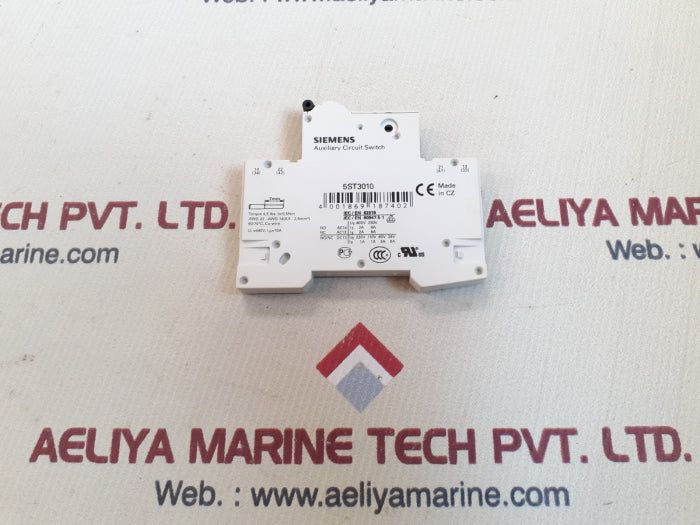 Siemens 5St3010 Auxiliary Circuit Switch 60/75C 5Mm2 22-awg 440V 16A