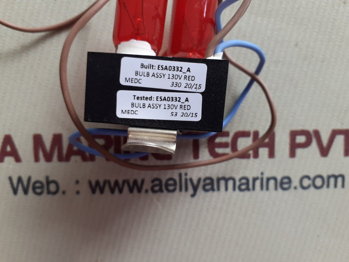 Lot Of 2X Px99901389 Filament130V 5W Red Bulb Assembly