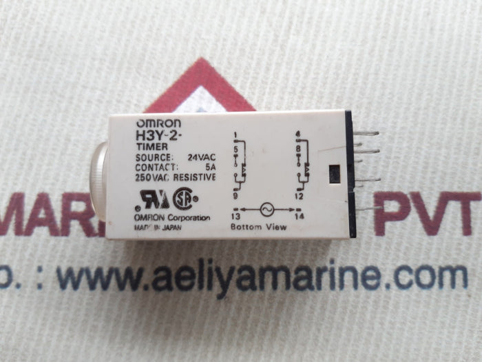 Set of 3X Omron h3y-2 timer 24vac 5a