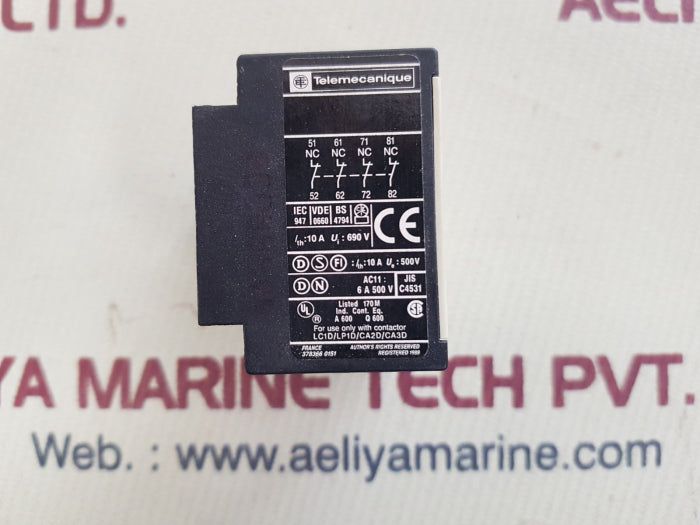 Telemecanique la1dn04 auxiliary contact block