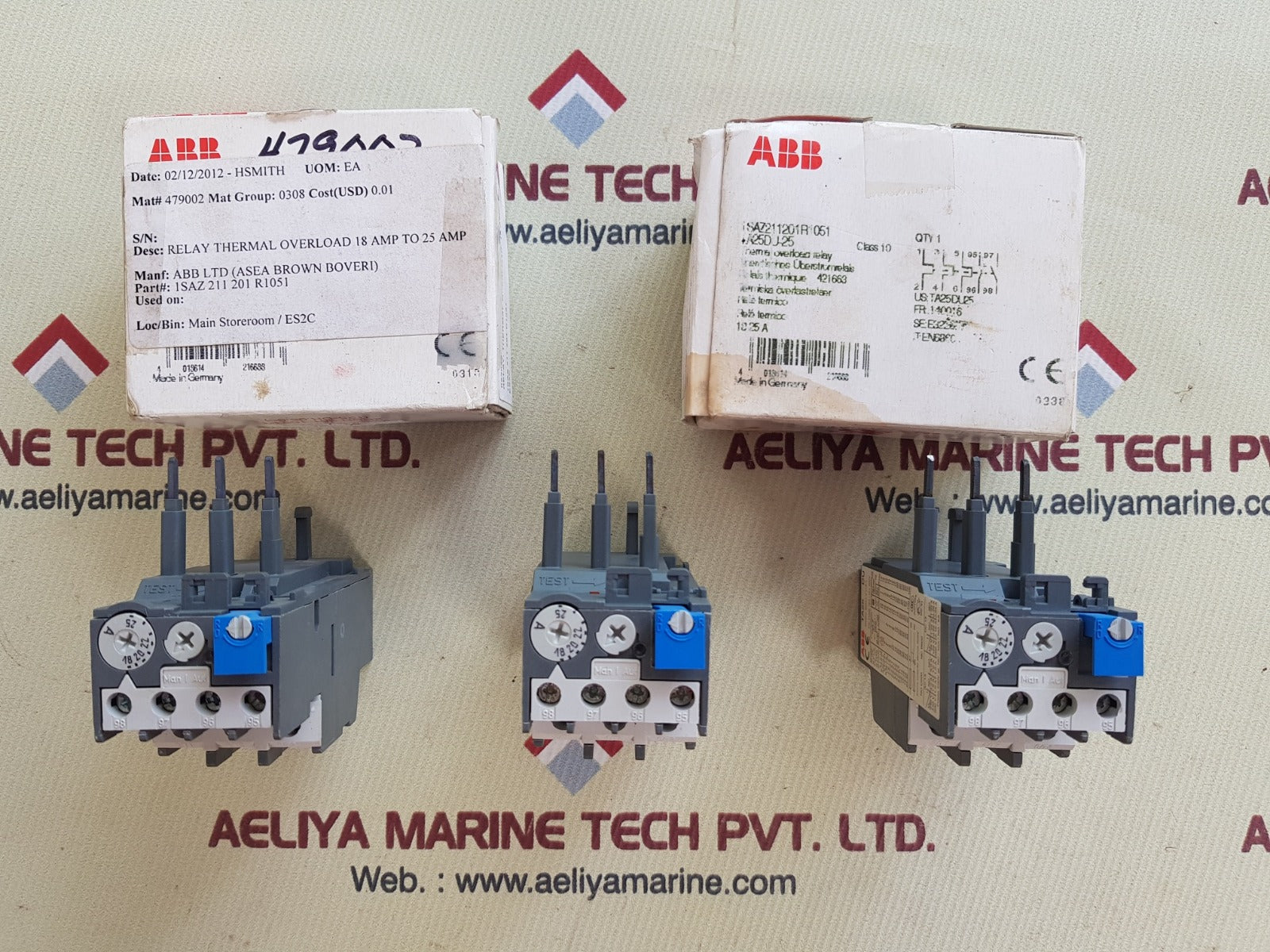 Abb Ta25Du Relay Thermal Overload 18 Amp To 25 Amp 690V