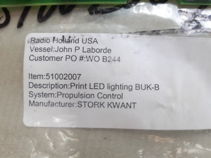 Stork-kwant 105369a print led lighting buk-b card New
