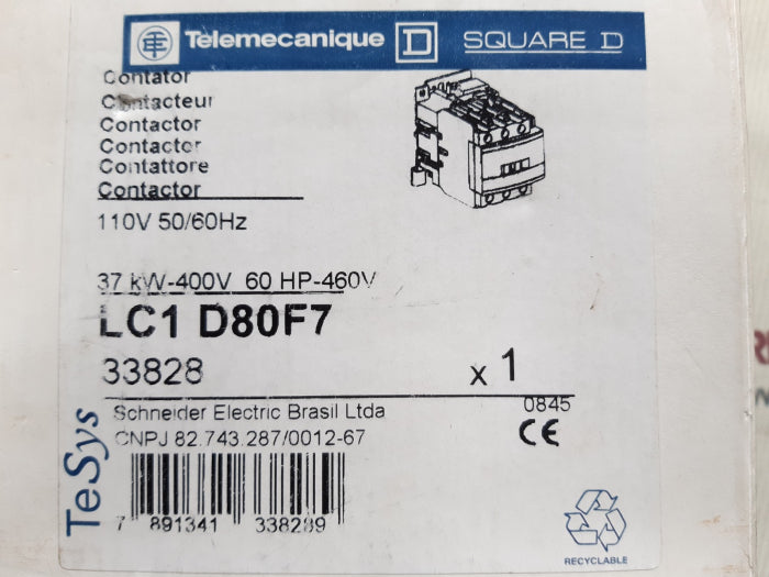 Telemecanique/schneider lc1 d80 lc1 d8011 contactor