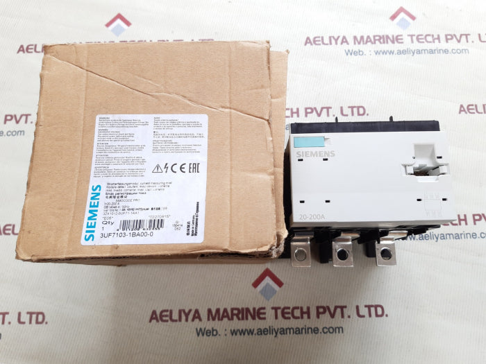 Siemens 20-200a current measuring module 3uf7103-1ba00-0