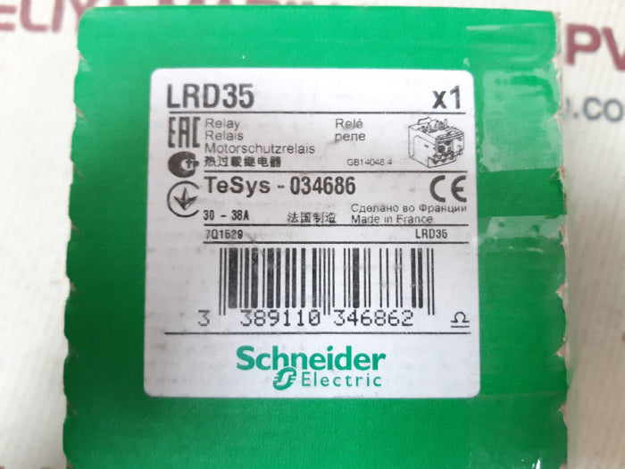 Schneider Electric Lrd35 Relay 30-38a 690v-50/60hz