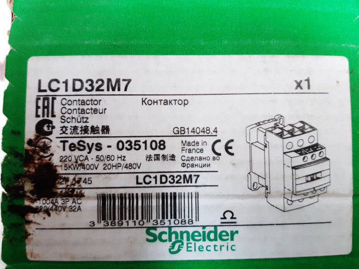 Schneider electric lc1d32m7 contactor