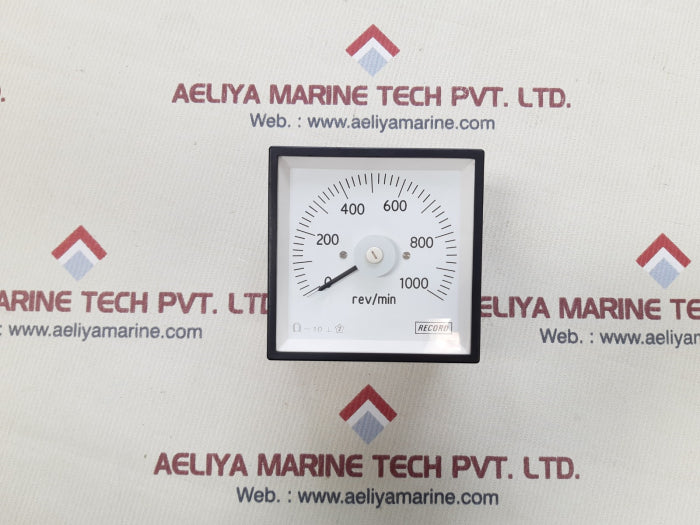 Record 0-1000 rev/min analogue meter