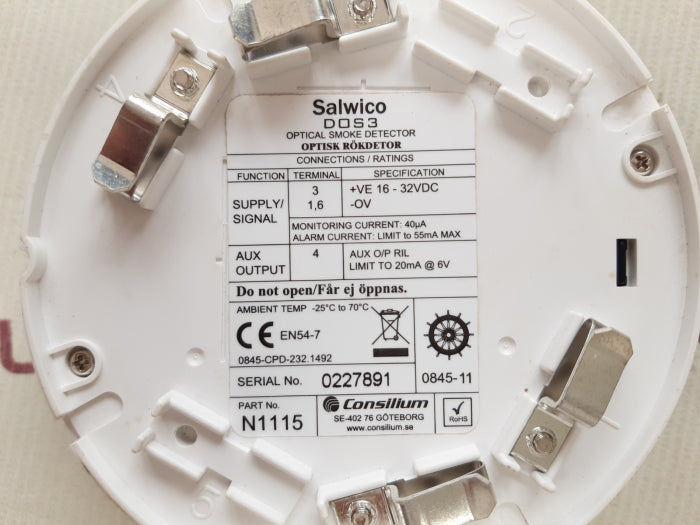 Salwico dos3 optical smoke detector n1115