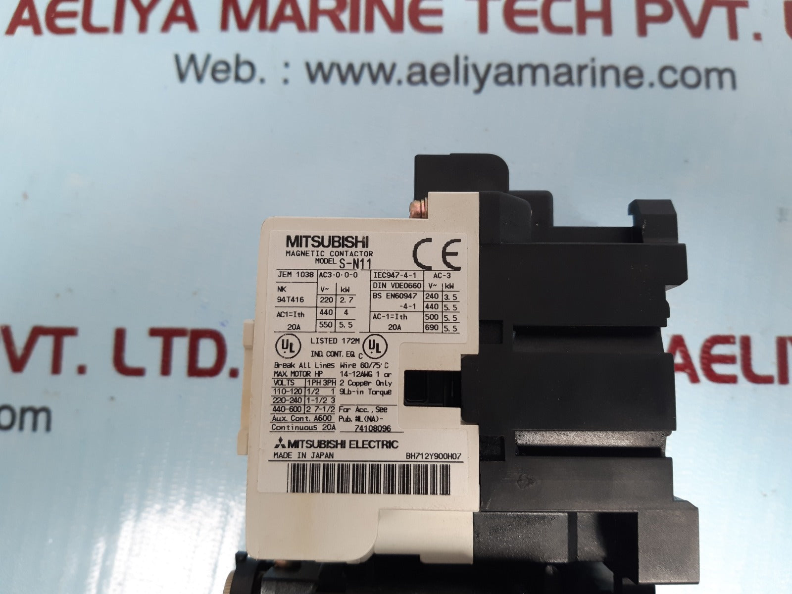 Mitsubishi S-N11/TH-N12 Motor Starter Thermal Overload Relay 100-110V 60hz A1