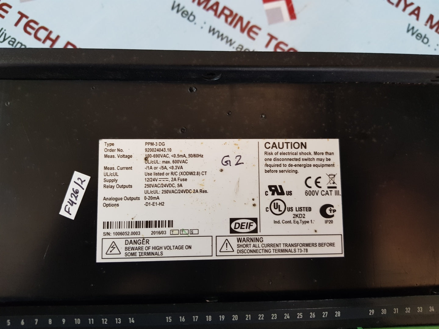 Deif Ppm-3-dg Protection And Power Management Meas.Voltage:100-690Vac, 0.5Ma