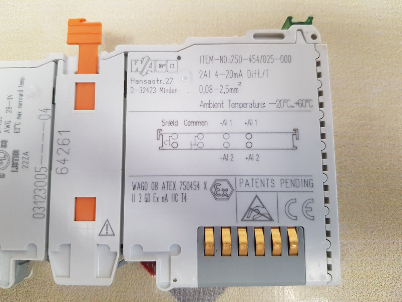 Wago 750-454/025-000 analog input module