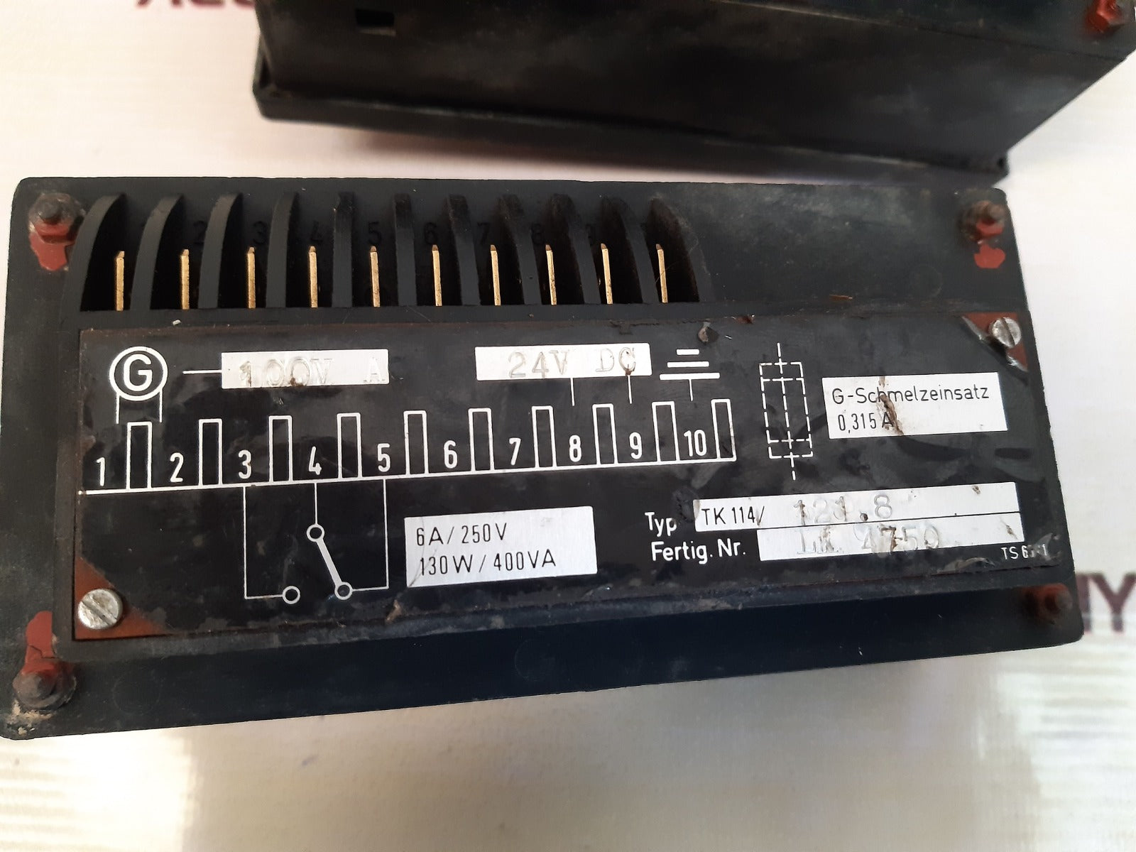 Noris tk 114 tachometerwerk relay limit value switch